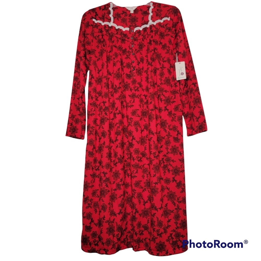 SECRET TREASURES Red Knit Nightgown - Picture 7 of 7